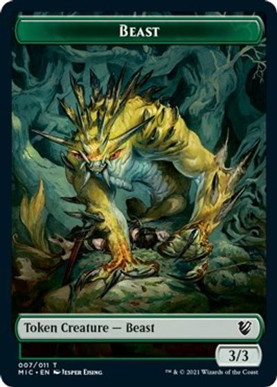 Beast (007) // Spider Double-sided Token [Innistrad: Midnight Hunt Commander] | Webway Games