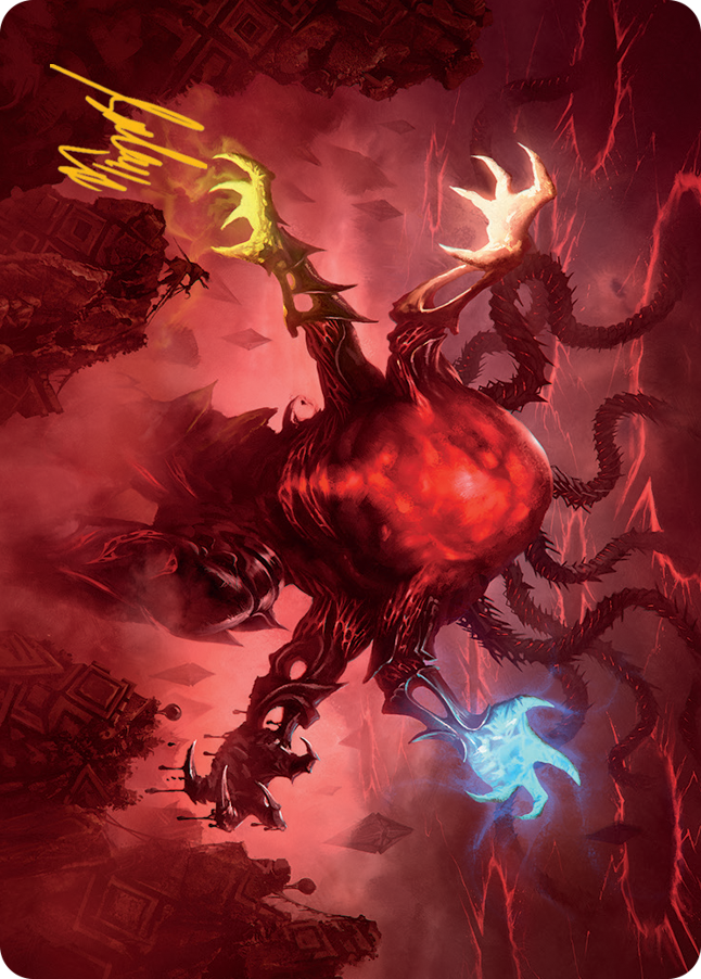 Omnath, Locus of All Art Card (51) (Gold-Stamped Signature) [March of the Machine Art Series] | Webway Games