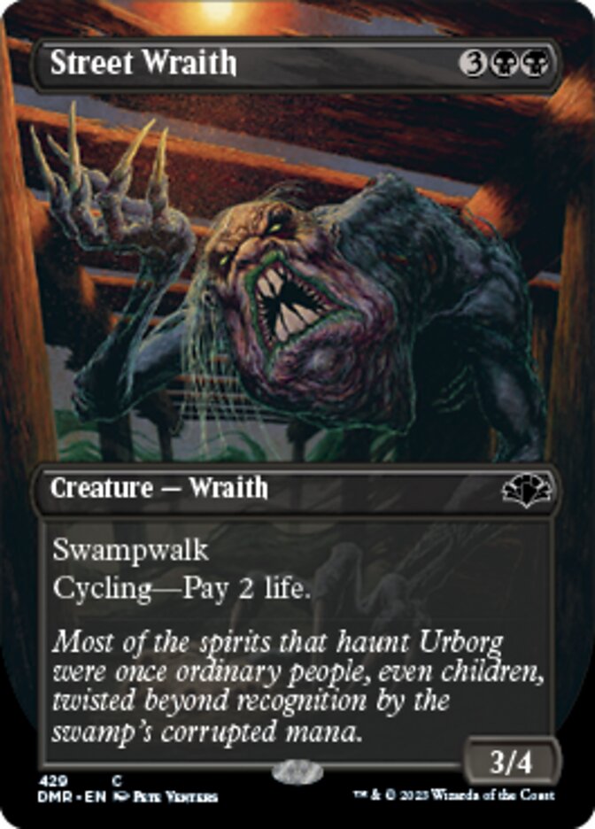Street Wraith (Borderless Alternate Art) [Dominaria Remastered] | Webway Games
