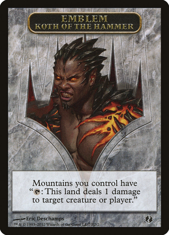 Koth of the Hammer Emblem [Duel Decks: Venser vs. Koth Tokens] | Webway Games