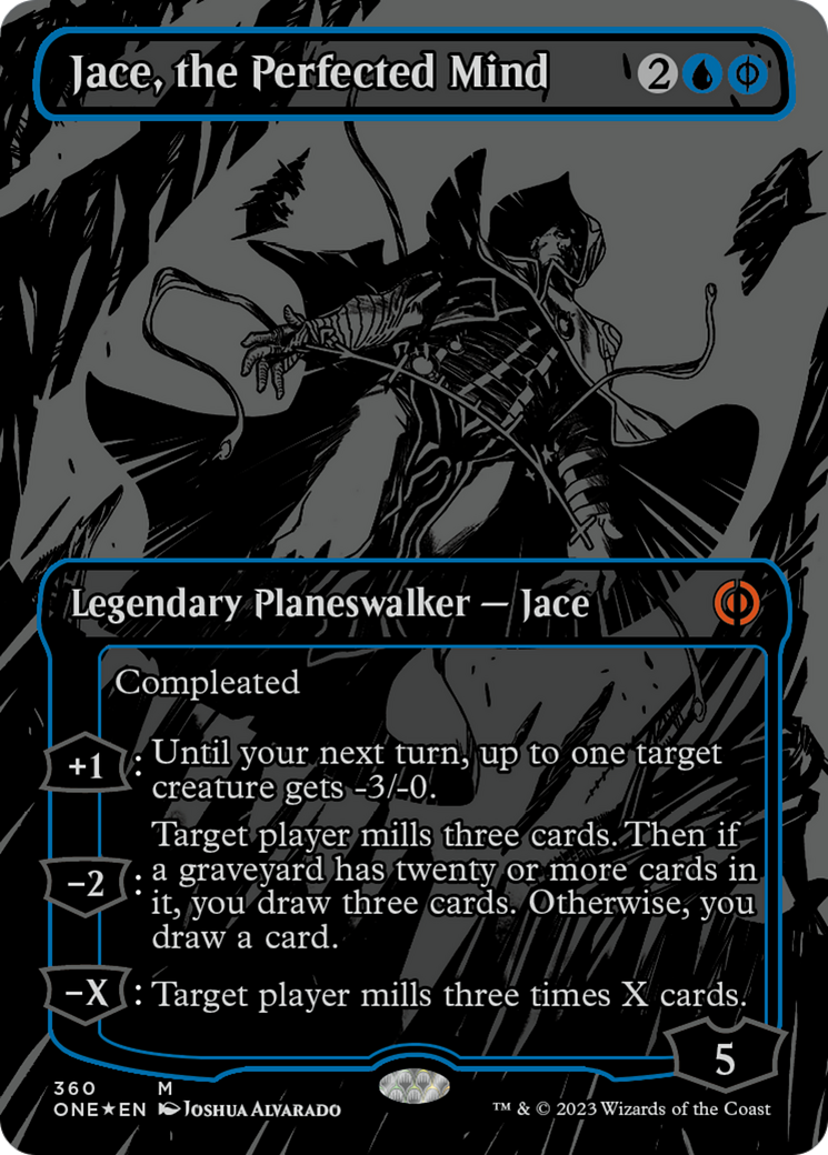Jace, the Perfected Mind (Oil Slick Raised Foil) [Phyrexia: All Will Be One] | Webway Games