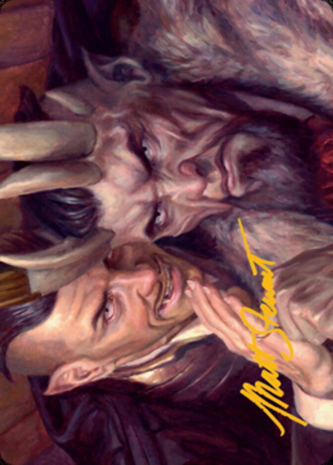 A Little Chat Art Card (Gold-Stamped Signature) [Streets of New Capenna Art Series] | Webway Games