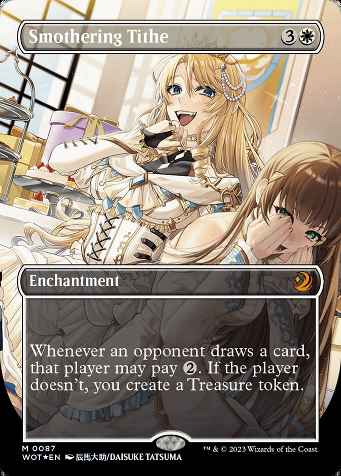 Smothering Tithe (Anime Borderless) (Confetti Foil) [Wilds of Eldraine: Enchanting Tales] | Webway Games