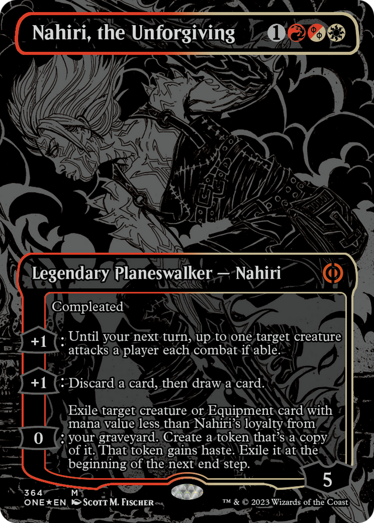 Nahiri, the Unforgiving (Oil Slick Raised Foil) [Phyrexia: All Will Be One] | Webway Games