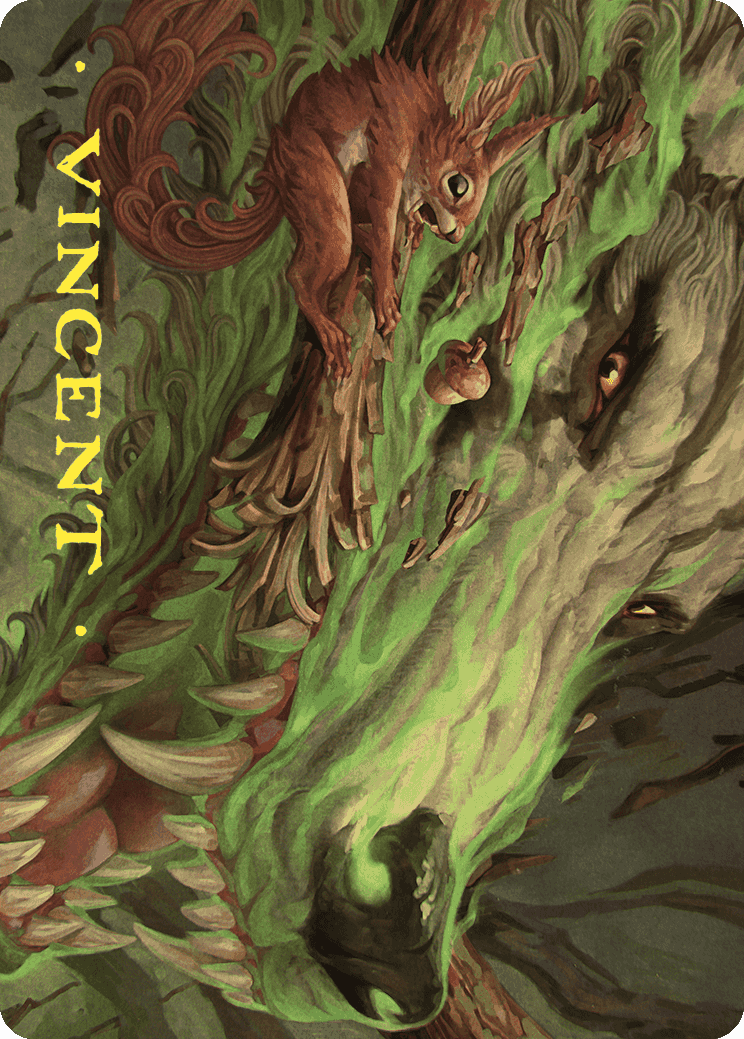 Leaping Ambush Art Card (Gold-Stamped Signature) [Wilds of Eldraine Art Series] | Webway Games