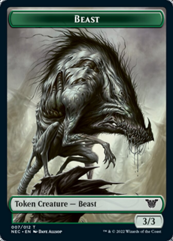 Beast // Treasure Double-sided Token [Kamigawa: Neon Dynasty Commander Tokens] | Webway Games