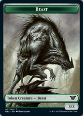 Beast // Treasure Double-sided Token [Kamigawa: Neon Dynasty Commander Tokens] | Webway Games