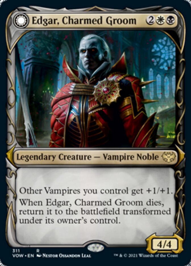 Edgar, Charmed Groom // Edgar Markov's Coffin (Showcase Fang Frame) [Innistrad: Crimson Vow] | Webway Games