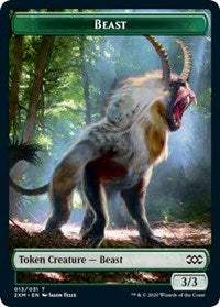 Beast // Saproling Double-sided Token [Double Masters Tokens] | Webway Games