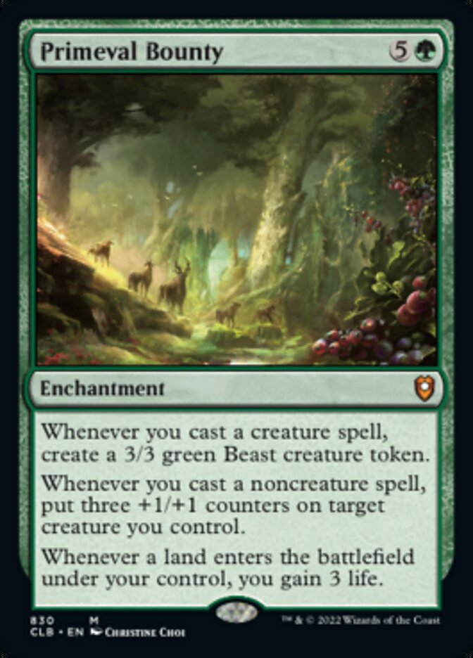 Primeval Bounty [Commander Legends: Battle for Baldur's Gate] | Webway Games
