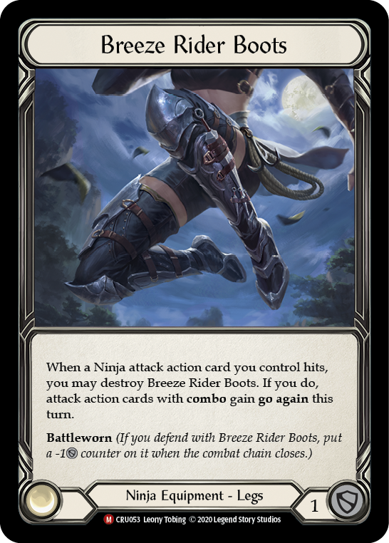 Breeze Rider Boots [CRU053] 1st Edition Normal | Webway Games