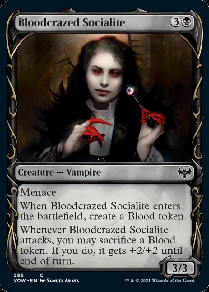Bloodcrazed Socialite (Showcase Fang Frame) [Innistrad: Crimson Vow] | Webway Games