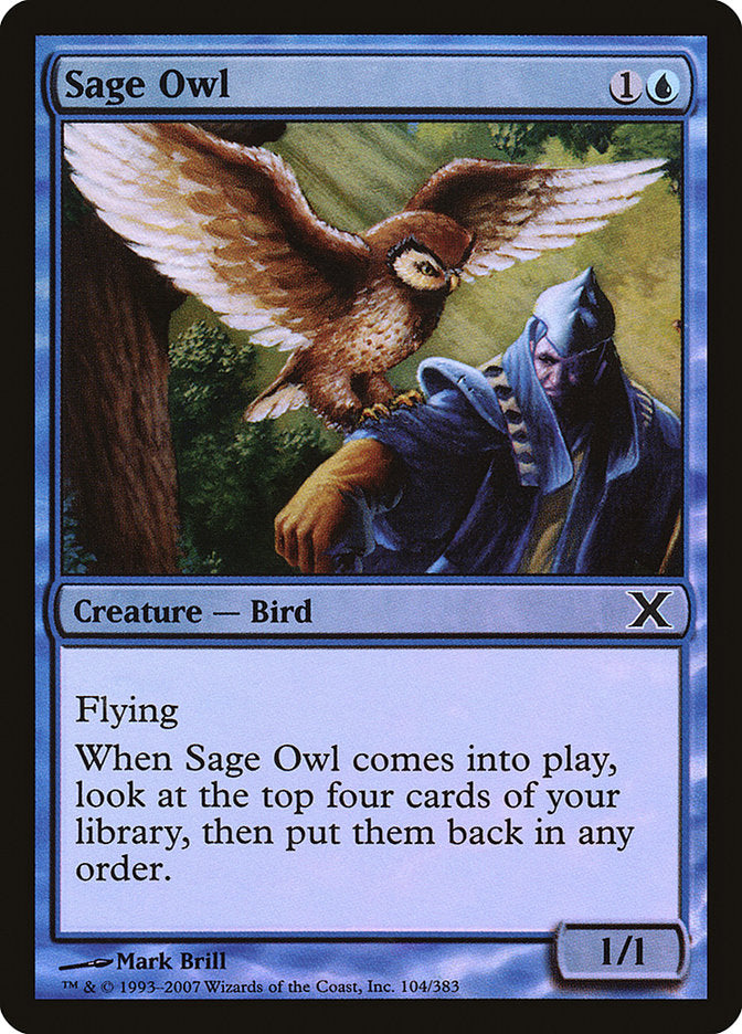 Sage Owl (Premium Foil) [Tenth Edition] | Webway Games