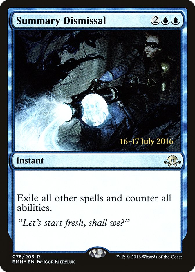 Summary Dismissal  (Prerelease) [Eldritch Moon Prerelease Promos] | Webway Games