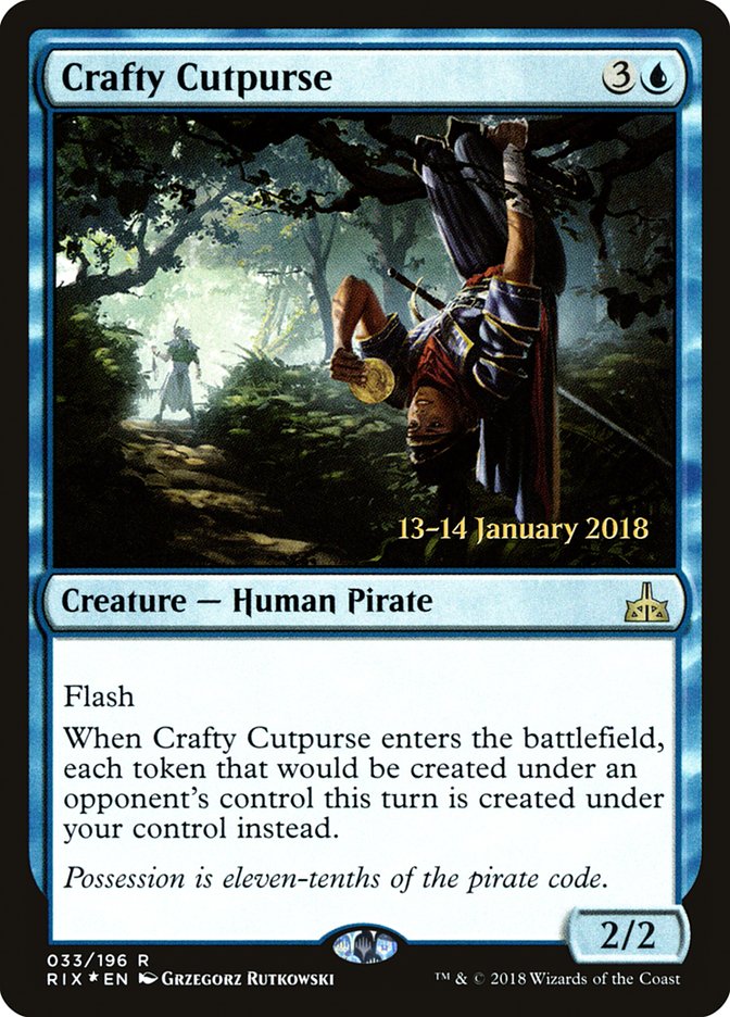 Crafty Cutpurse (Prerelease) [Rivals of Ixalan Prerelease Promos] | Webway Games