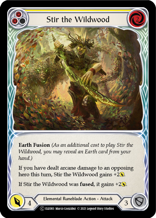 Stir the Wildwood (Yellow) [U-ELE083] Unlimited Rainbow Foil | Webway Games