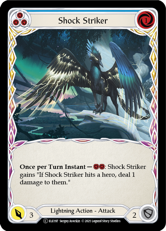 Shock Striker (Blue) [U-ELE197] Unlimited Rainbow Foil | Webway Games