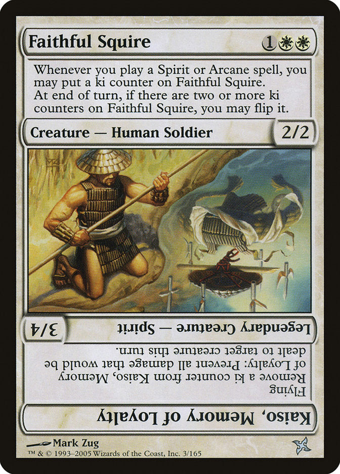 Faithful Squire // Kaiso, Memory of Loyalty [Betrayers of Kamigawa] | Webway Games