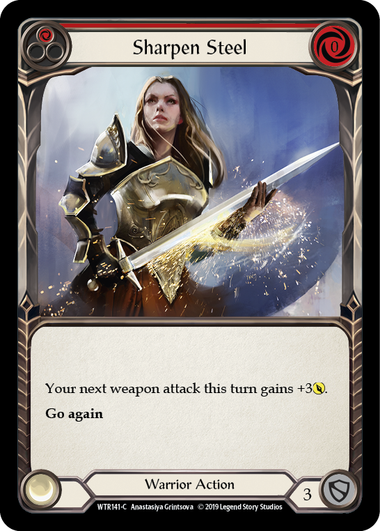 Sharpen Steel (Red) [WTR141-C] Alpha Print Rainbow Foil | Webway Games