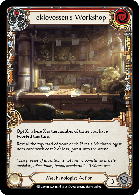 Teklovossen's Workshop (Red) [CRU115] 1st Edition Rainbow Foil | Webway Games