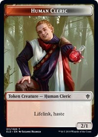 Human Cleric // Food (15) Double-sided Token [Throne of Eldraine Tokens] | Webway Games