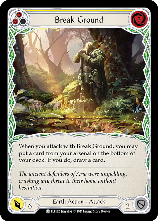Break Ground (Yellow) [ELE132] (Tales of Aria)  1st Edition Normal | Webway Games