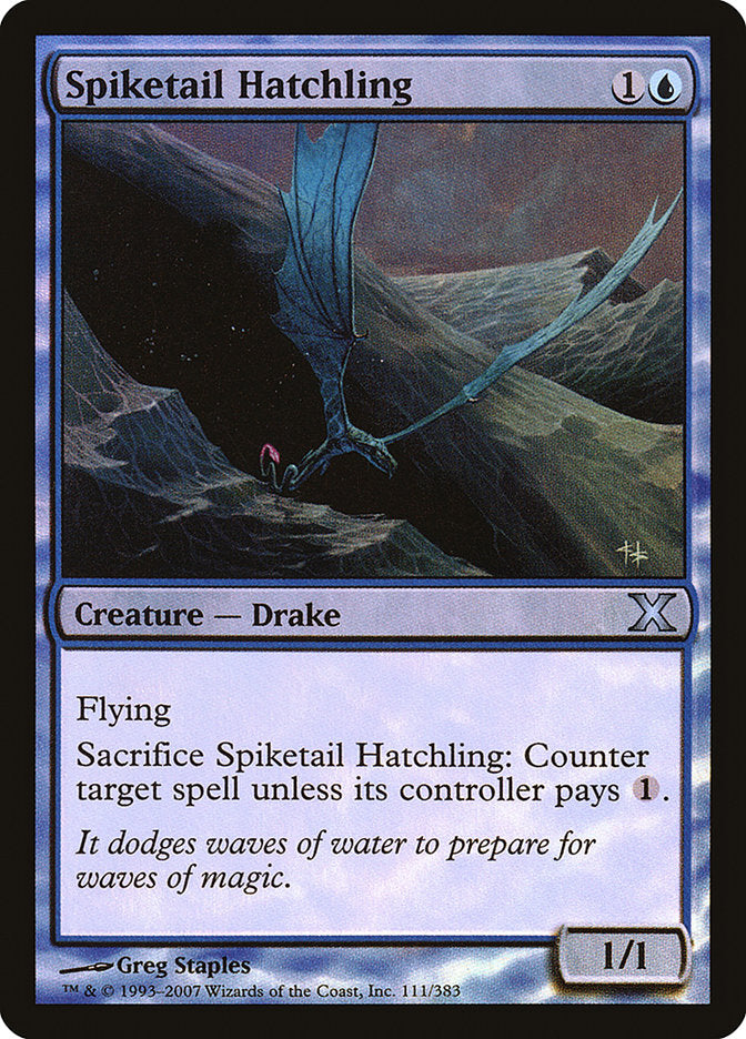 Spiketail Hatchling (Premium Foil) [Tenth Edition] | Webway Games