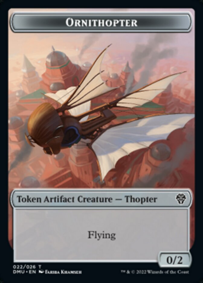 Phyrexian // Ornithopter Double-sided Token [Dominaria United Tokens] | Webway Games