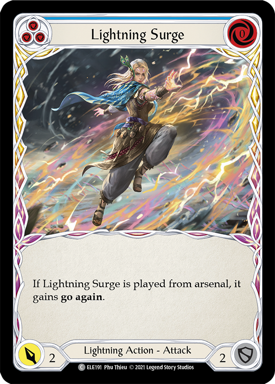Lightning Surge (Blue) [ELE191] (Tales of Aria)  1st Edition Normal | Webway Games
