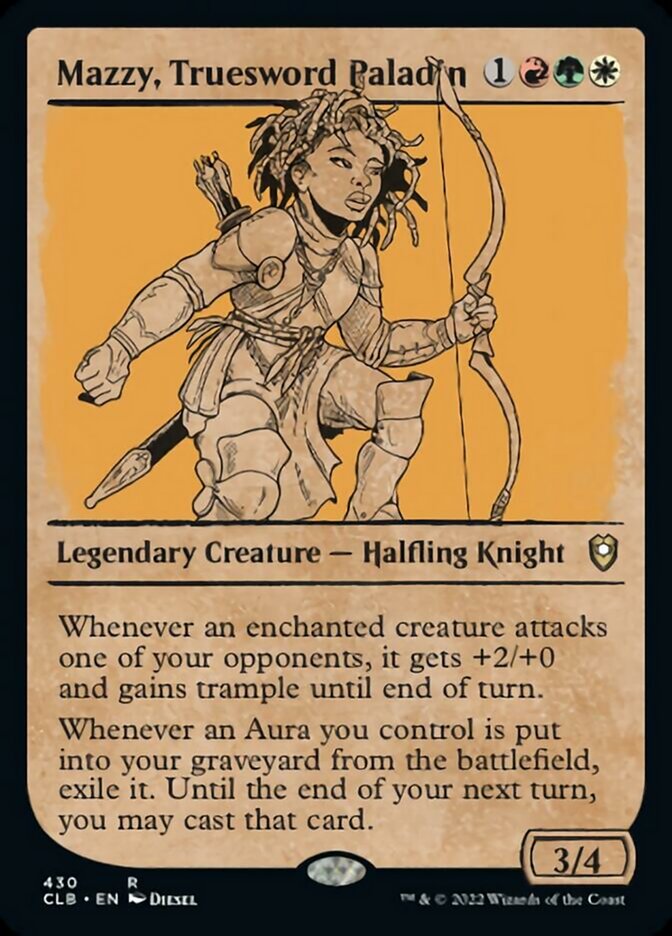 Mazzy, Truesword Paladin (Showcase) [Commander Legends: Battle for Baldur's Gate] | Webway Games