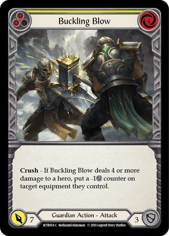 Buckling Blow (Yellow) [WTR058-C] Alpha Print Normal | Webway Games