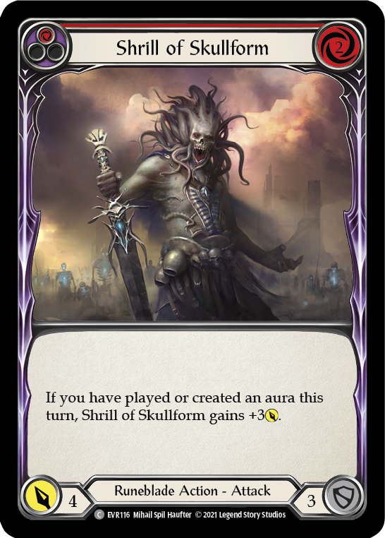 Shrill of Skullform (Red) [EVR116] (Everfest)  1st Edition Normal | Webway Games