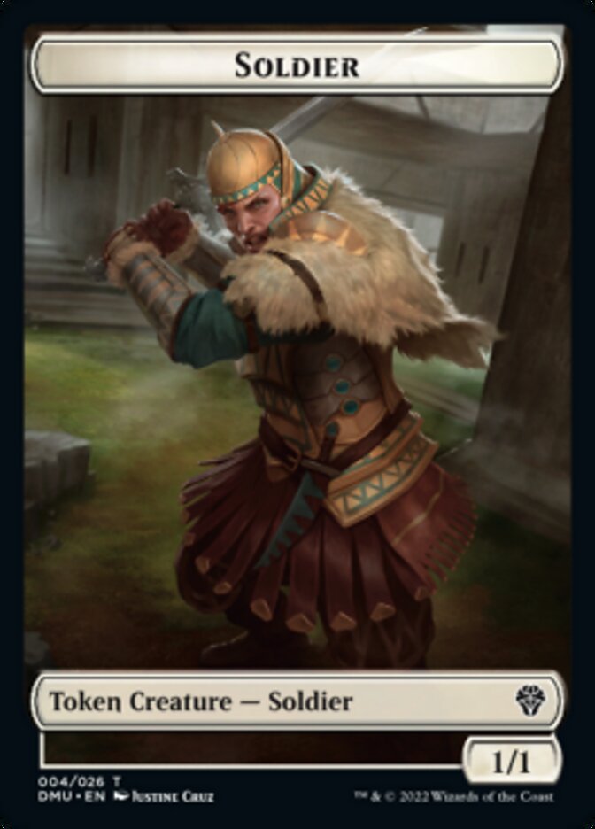 Soldier // Sand Warrior Double-sided Token [Dominaria United Tokens] | Webway Games