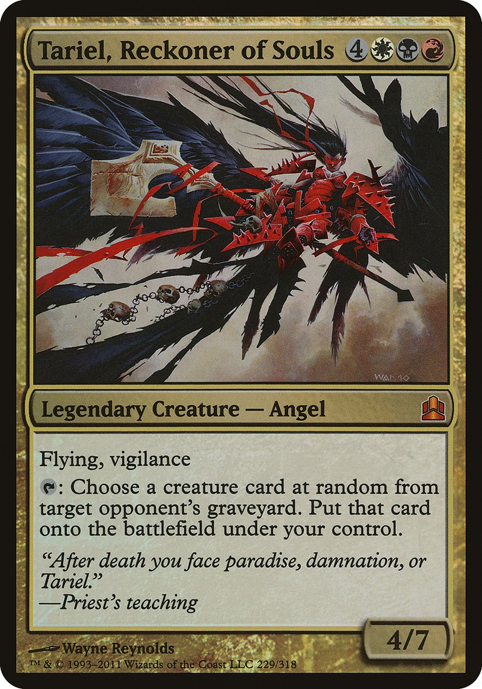 Tariel, Reckoner of Souls (Oversized) [Commander 2011 Oversized] | Webway Games