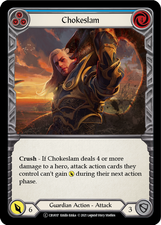Chokeslam (Blue) [CRU037] Unlimited Normal | Webway Games