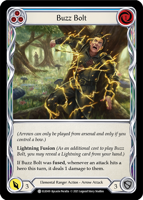 Buzz Bolt (Blue) [ELE049] (Tales of Aria)  1st Edition Rainbow Foil | Webway Games