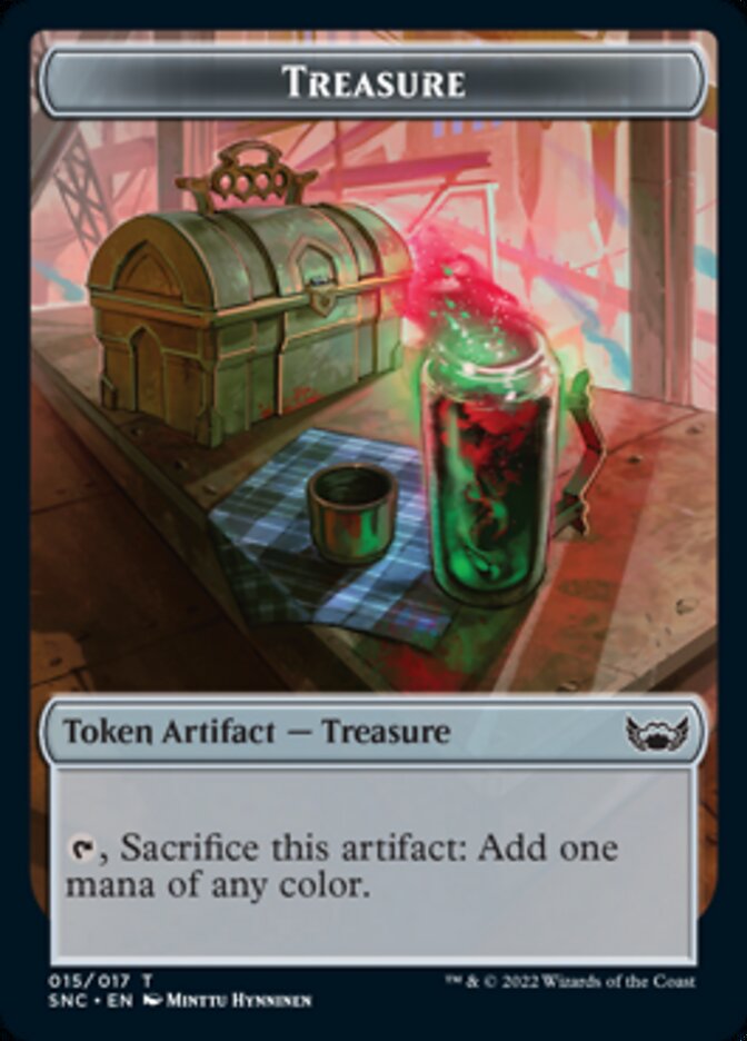 Ooze (026) // Treasure (015) Double-sided Token [Streets of New Capenna Commander Tokens] | Webway Games