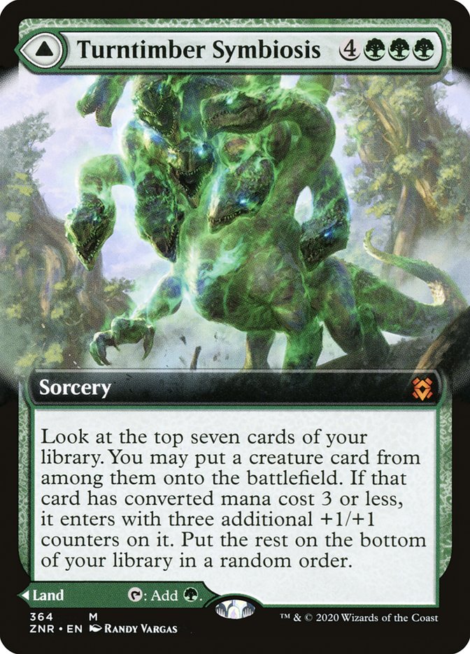 Turntimber Symbiosis // Turntimber, Serpentine Wood (Extended Art) [Zendikar Rising] | Webway Games