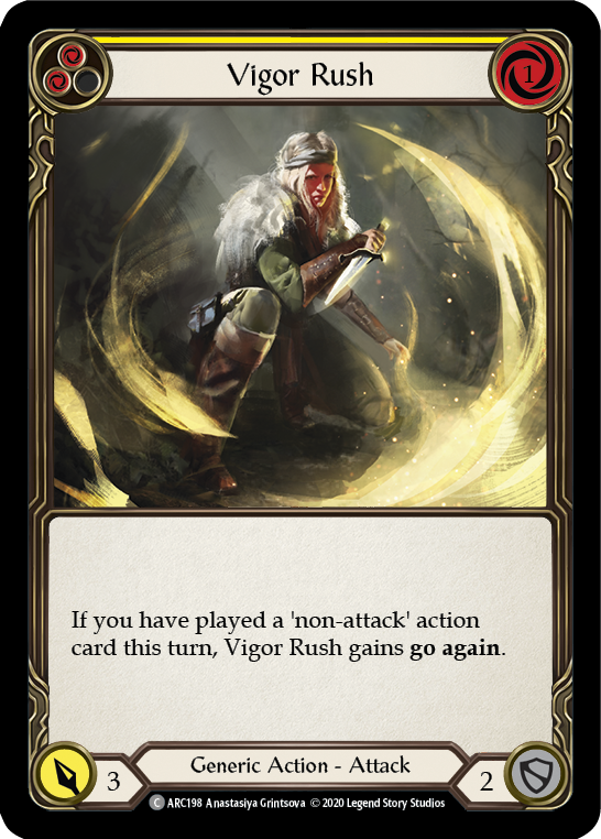 Vigor Rush (Yellow) [ARC198] Unlimited Rainbow Foil | Webway Games