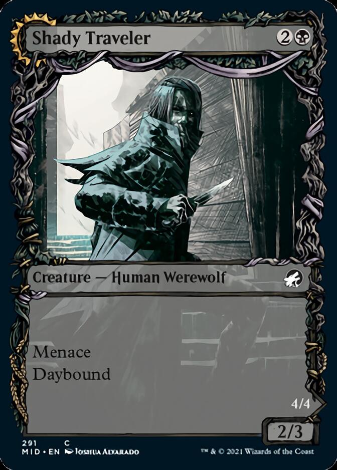 Shady Traveler // Stalking Predator (Showcase Equinox) [Innistrad: Midnight Hunt] | Webway Games