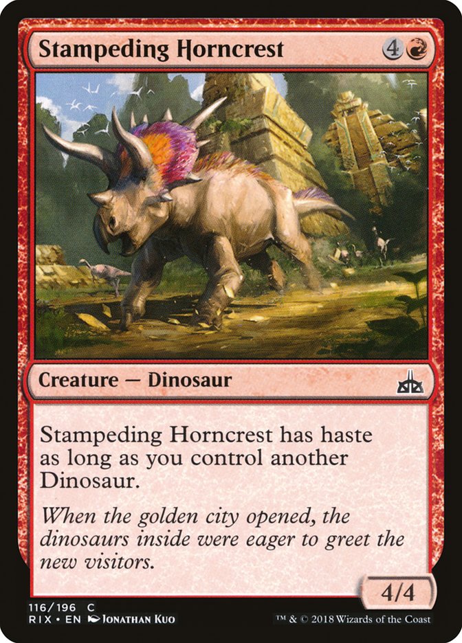 Stampeding Horncrest [Rivals of Ixalan] | Webway Games