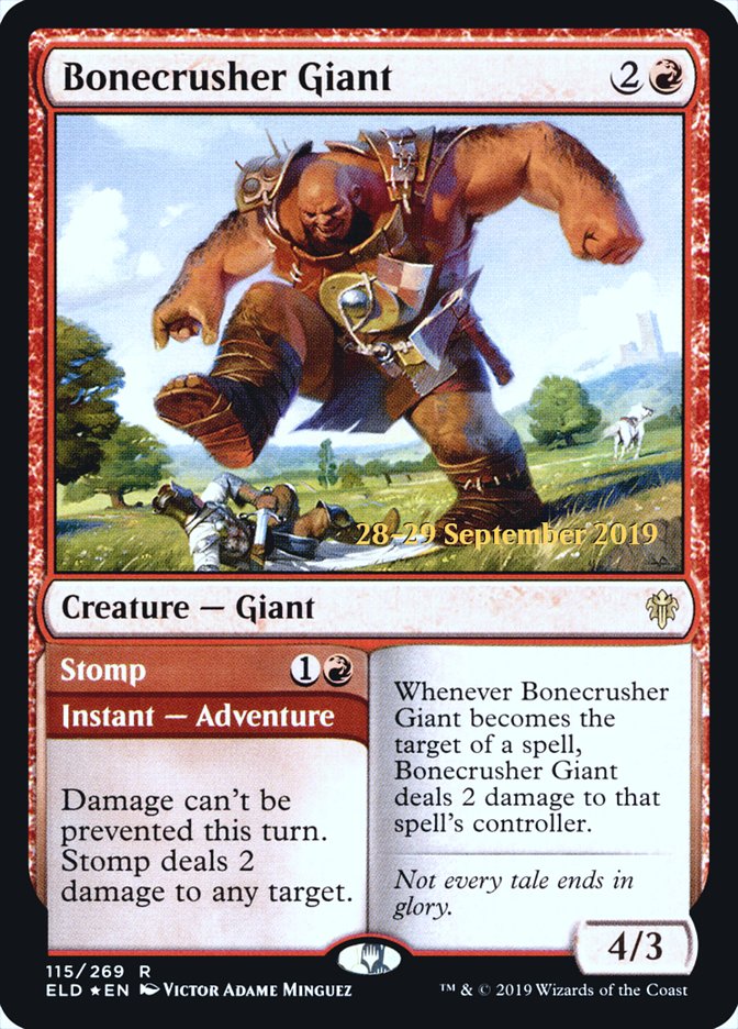 Bonecrusher Giant // Stomp  [Throne of Eldraine Prerelease Promos] | Webway Games