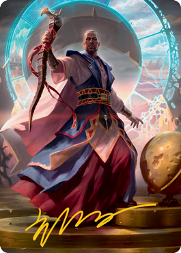 Teferi, Who Slows the Sunset Art Card (Gold-Stamped Signature) [Innistrad: Midnight Hunt Art Series] | Webway Games