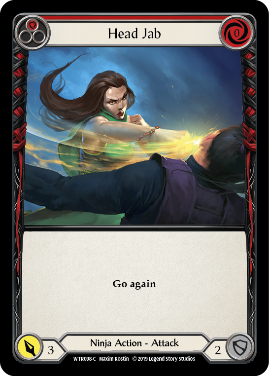 Head Jab (Red) [WTR098-C] Alpha Print Rainbow Foil | Webway Games