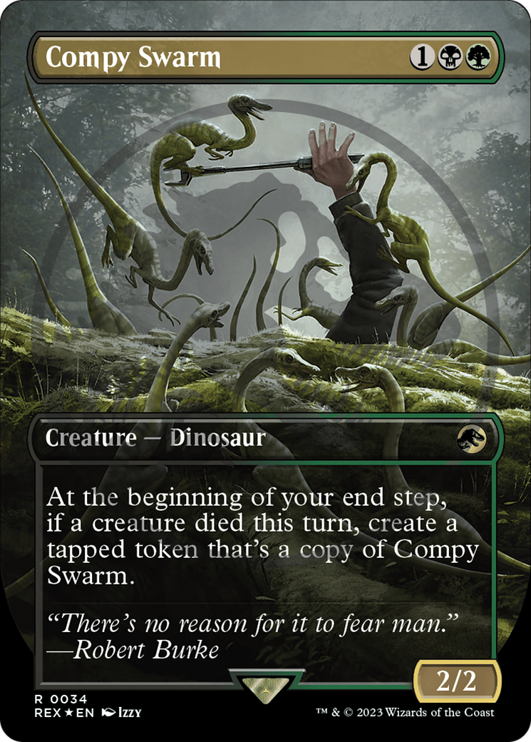 Compy Swarm Emblem (Borderless) [Jurassic World Collection Tokens] | Webway Games