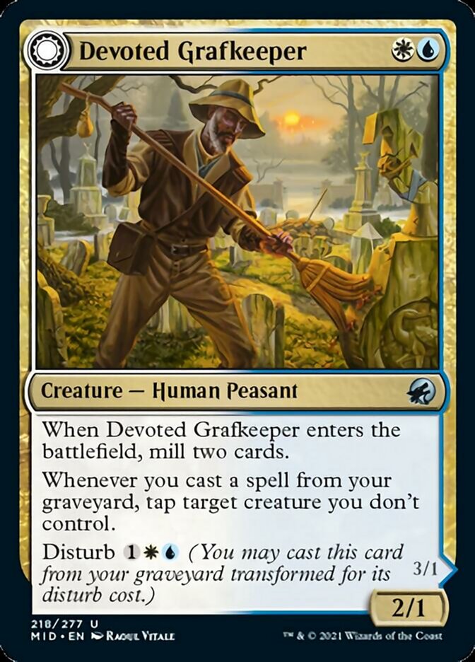 Devoted Grafkeeper // Departed Soulkeeper [Innistrad: Midnight Hunt] | Webway Games