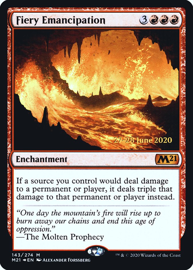 Fiery Emancipation  [Core Set 2021 Prerelease Promos] | Webway Games