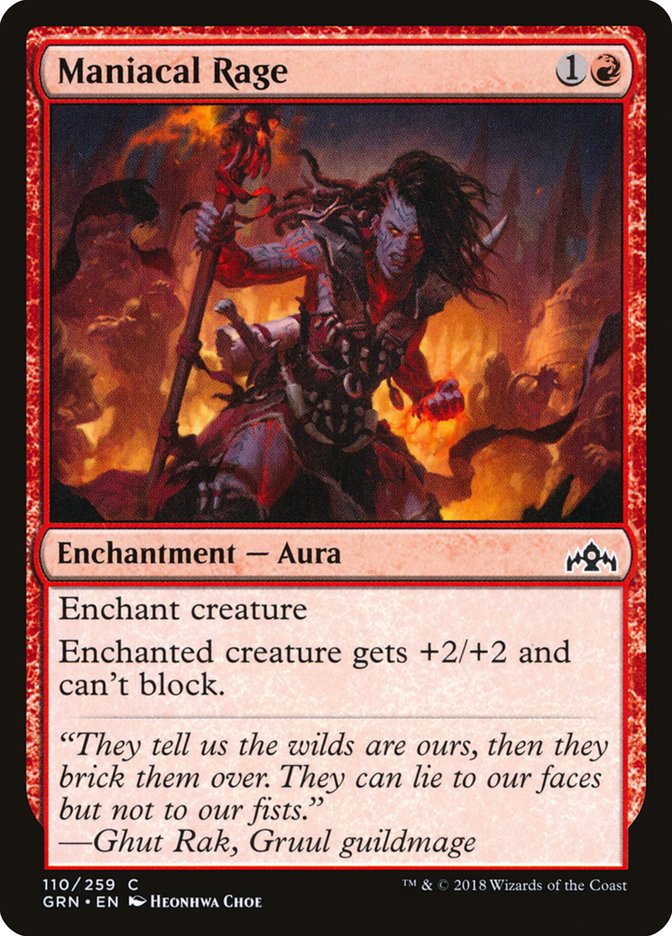 Maniacal Rage [Guilds of Ravnica] | Webway Games