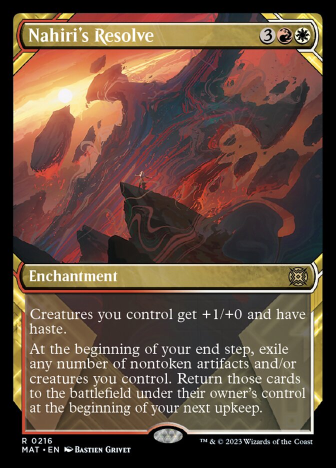 Nahiri's Resolve (Showcase Halo Foil) [March of the Machine: The Aftermath] | Webway Games
