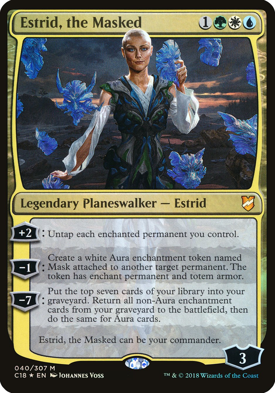 Estrid, the Masked (Commander 2018) [Commander 2018 Oversized] | Webway Games